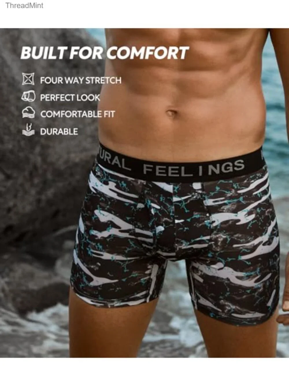 Mens Athletic Boxer Briefs 5 Pack Polyester Spandex Tag Free No Ride Up